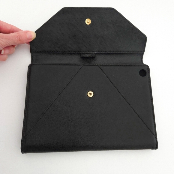 Michael Kors Black Saffiano Leather iPad Mini Tablet Folio Case Cover - Picture 3 of 5